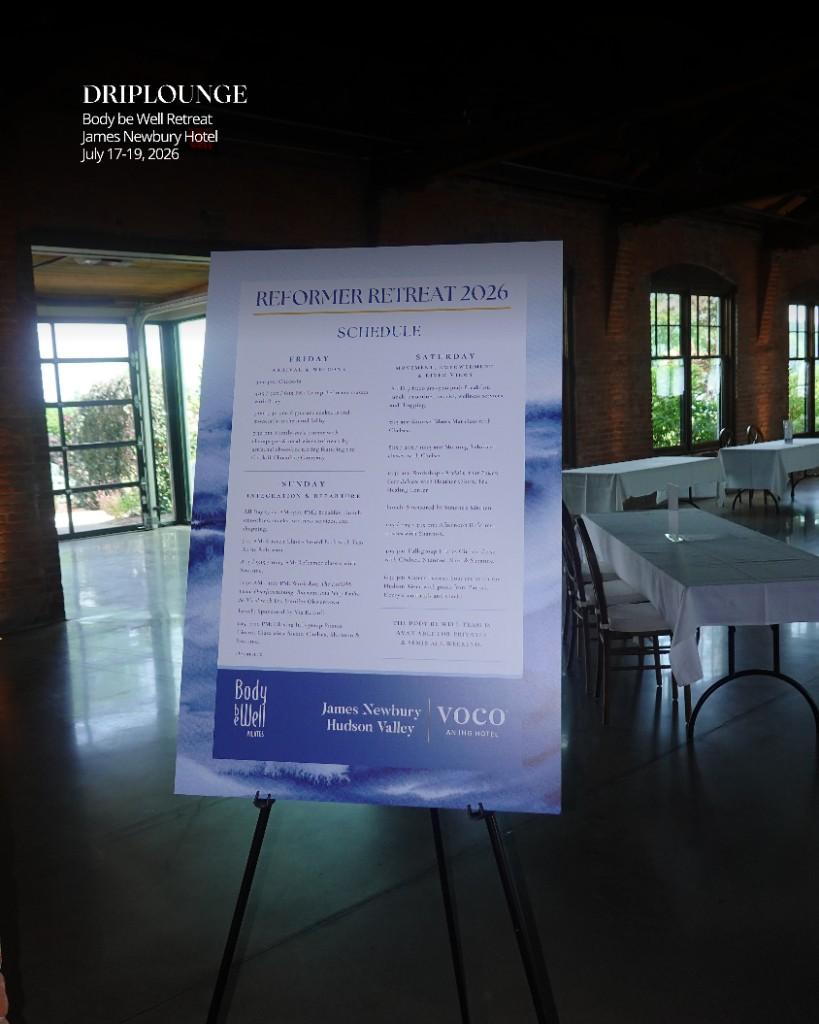 Drip Lounge product and event exclusives table at the retreat